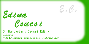 edina csucsi business card